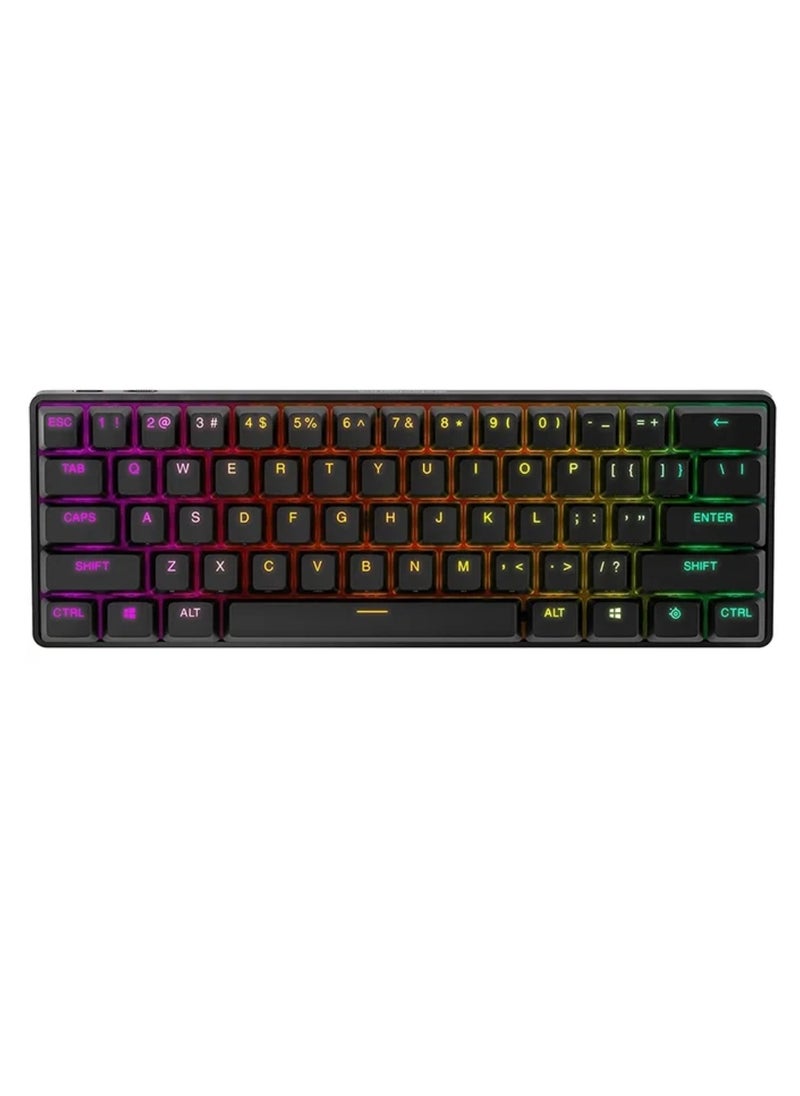 SteelSeries Apex Pro Mini Wireless - HyperMagnetic Gaming Keyboard - World's Fastest Keyboard - Compact 60% Form Factor - Adjustable Actuation - RGB - 2.4GHz/Bluetooth - USB-C - English QWERTY Layout