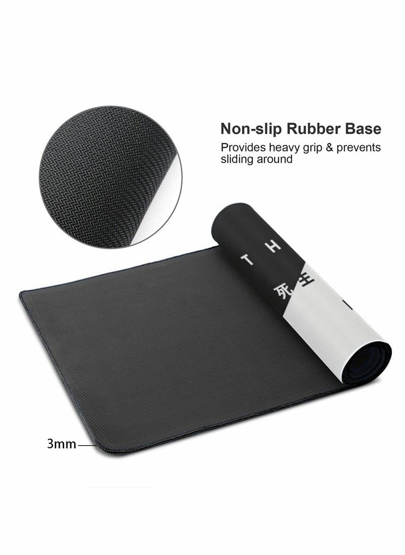 Gaming Mouse Pad Black and White Cherry Blossom,Extended Large Mouse Mat Desk Pad, Stitched Edges Mousepad, Long Non-Slip Rubber Base Mice Pad(31.5x11.8x0.12 Inch)