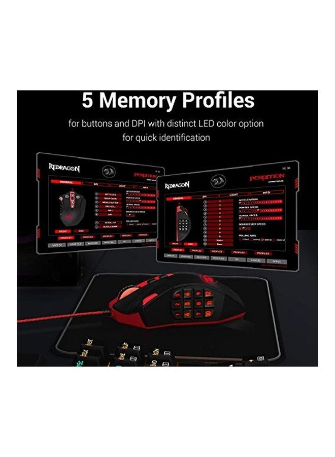 Wired Gaming Mouse, Mmo Rgb Led Backlit Computer Mice With 18 Programmable Buttons, Weight Tuning Set For Windows Pc