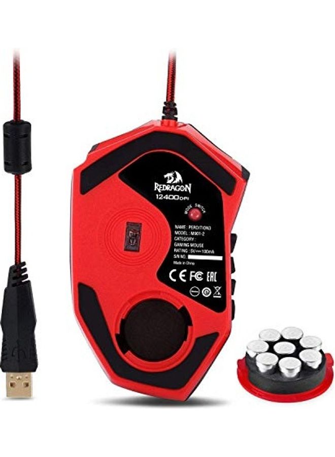 Wired Gaming Mouse, Mmo Rgb Led Backlit Computer Mice With 18 Programmable Buttons, Weight Tuning Set For Windows Pc