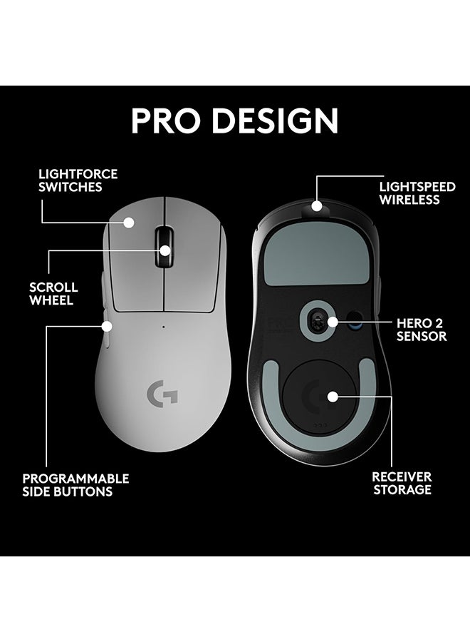 G PRO X Superlight 2 DEX Lightspeed Wireless Gaming Mouse - White