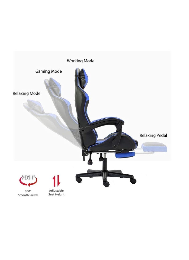 Gaming Chair Racing Style Office Durable Leather Seat 360° Upto 120 Kg