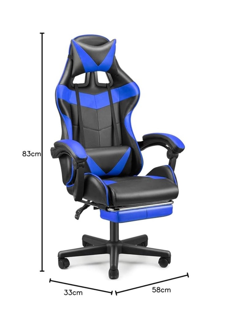 Gaming Chair Racing Style Office Durable Leather Seat 360° Upto 120 Kg
