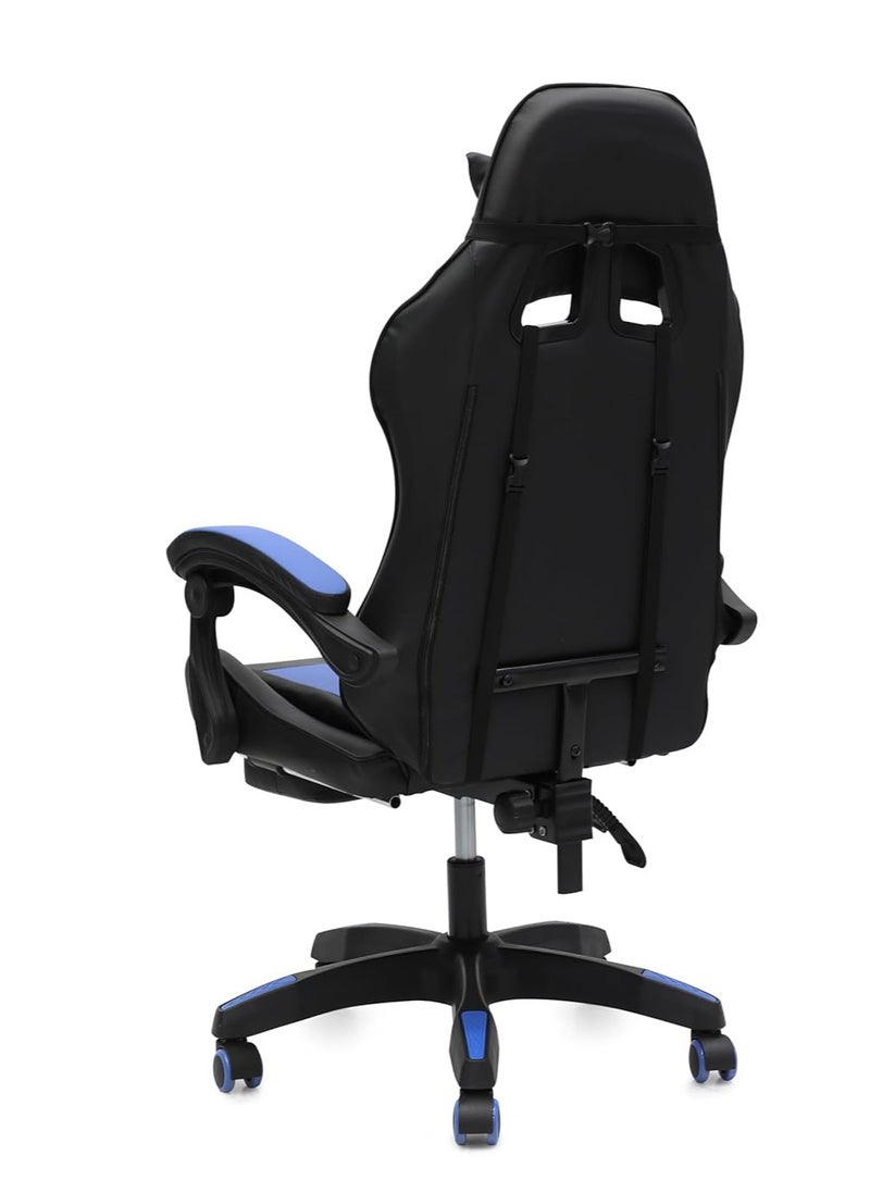 Gaming Chair Durable Leather Seat 360° (Blue)