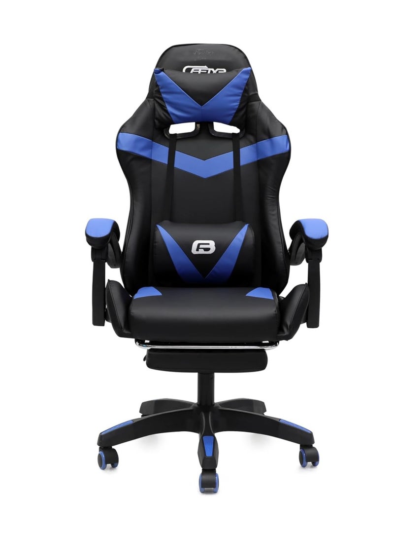 Gaming Chair Durable Leather Seat 360° (Blue)