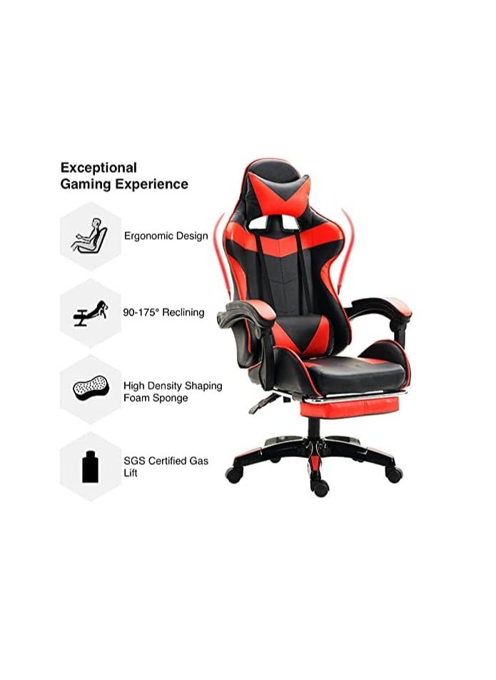 Gaming Chair Racing Style Office Chair Durable Leather Seat 360° Gaming Chair Upto 120 Kg
