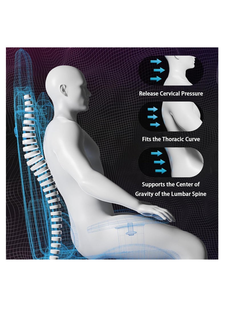 Gaming Chair with Footrest and Massaging Lumbar Support