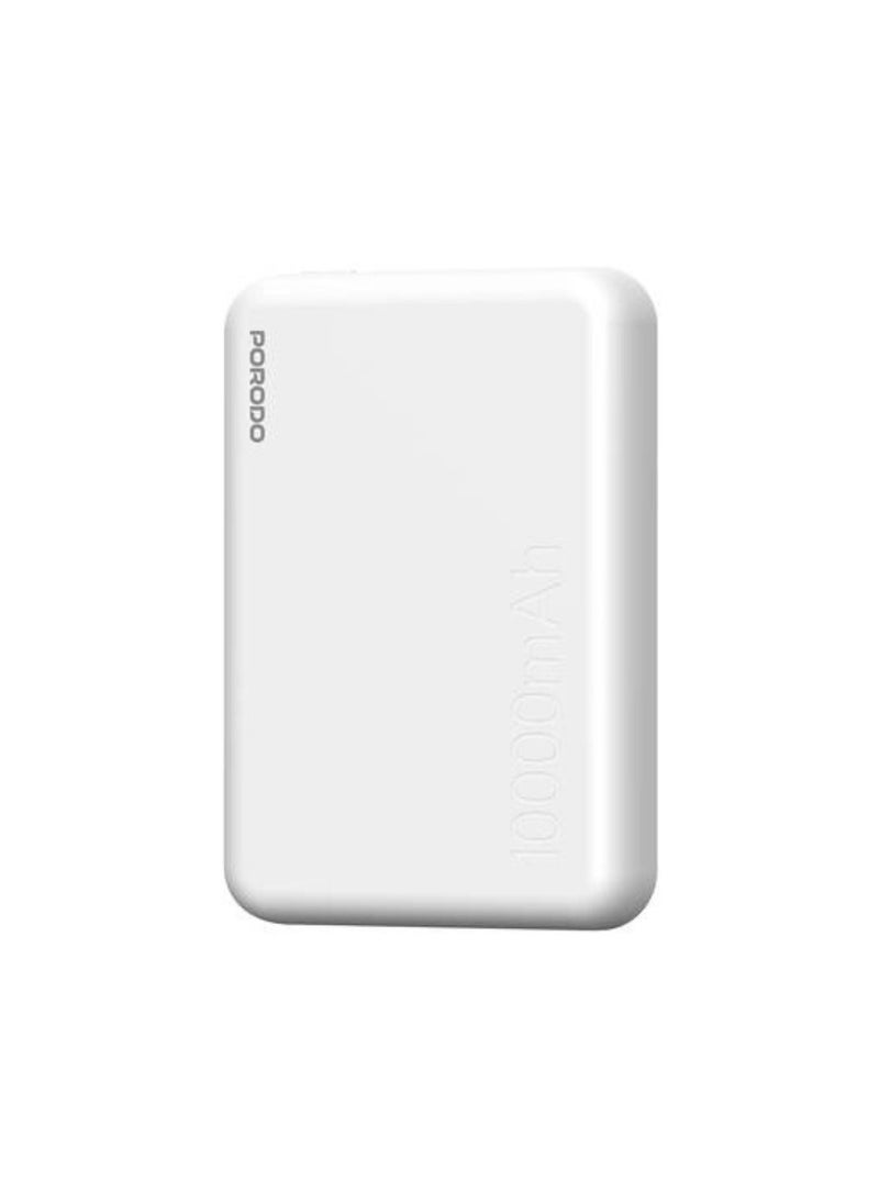 10000mAh MagSafe Power Bank, Fast Charge, Portable & Compact Design, Type-C Input, Type-C & Wireless Outputs, 10° C-45° C Working Temperature, Strong Magnetic Hold, 20W Power Delivery - White