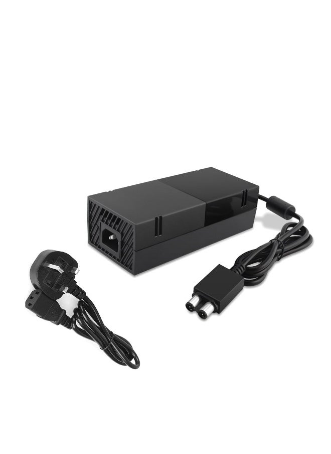 Power Supply for Xbox One, Power Supply Brick for Xbox One with Power Cord, (Low Noise Version) AC Adapter Power Supply Charge Compatible with Xbox One Console, 100-240V Auto Voltage