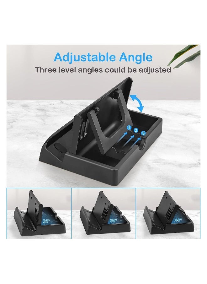 Stand Base Compatible with Steam Deck ROG Ally Dock, Anti-Slip Adjustable Foldable Stand Holder for Steam Deck/Switch/Tablet