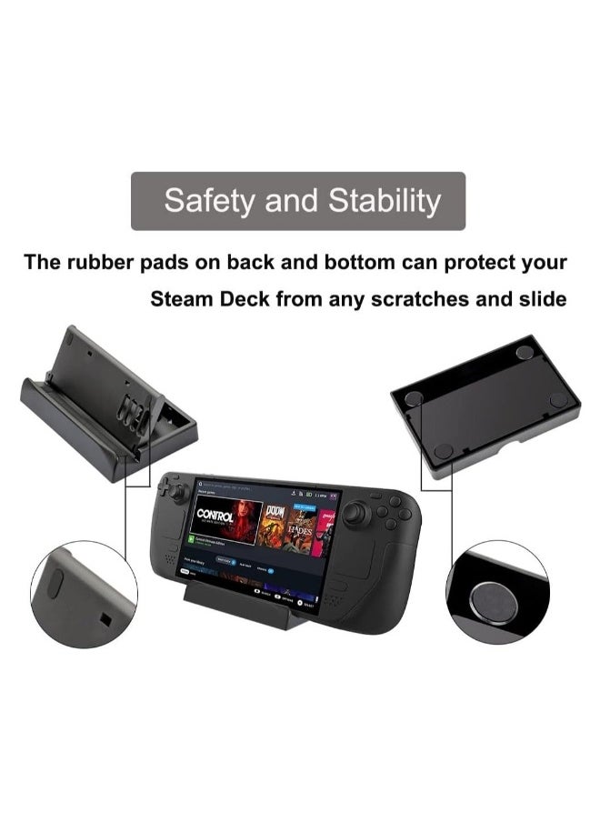 Stand Base Compatible with Steam Deck ROG Ally Dock, Anti-Slip Adjustable Foldable Stand Holder for Steam Deck/Switch/Tablet