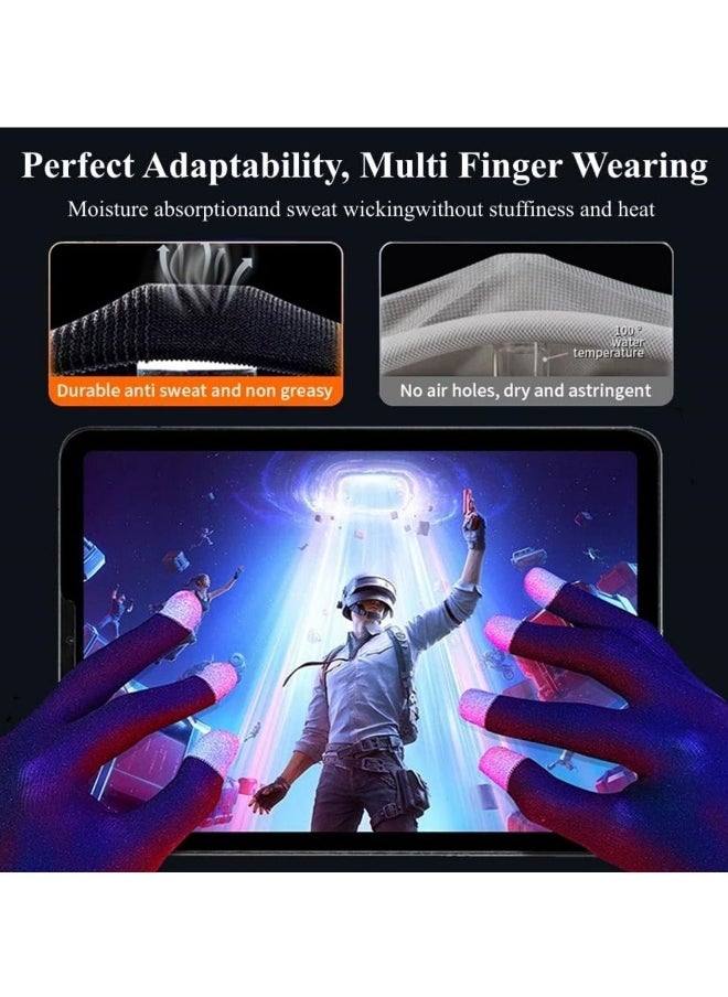 Touchscreen Gloves for Sweaty Hands, High-Sensitive Anti-Sweat Breathable Seamless Gaming Gloves for Tablet iPadMobile Phone PUBG Game Controller