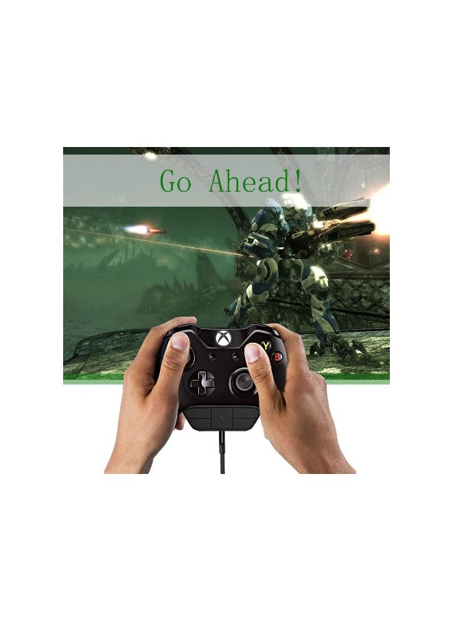 Stereo Headset Adapter for Xbox One, Audio Mic Headphone Converter, Adjust Audio Balance (Game Sound and Voice Chat), Volume, Mic Directly