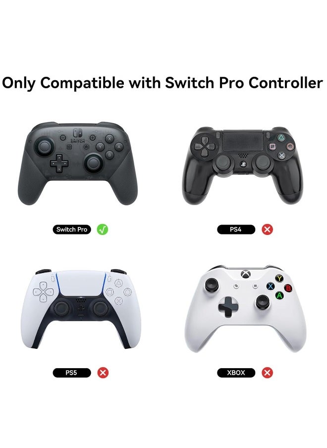 Switch Pro Controller Skin Set, Anti-Slip Silicone Protective Cover Skin Case for Nintendo Switch Pro Controller with 2 Thumb Grip Caps and 2