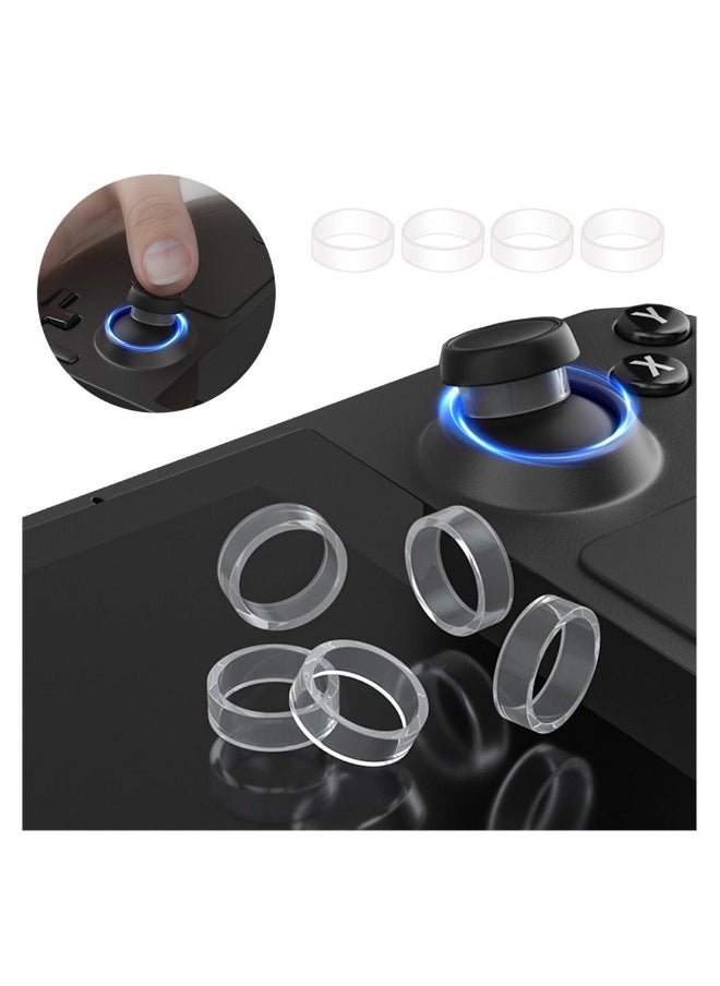 Compatible with Steam Deck Joystick Protectors, 20 Pack Invisible Elastic Clear TPU Anti-Wear Protector Ring for Steam Deck/Xbox / PS4 / PS5 / Rog Ally Joystick Accessories