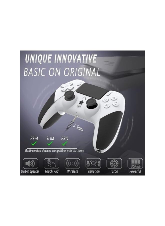 Wireless Pro Controller, Gaming Remote with Built-in 800mAh Rechargeable Battery, Precise Joystick, Audio, Turbo, Advanced Buttons Programming