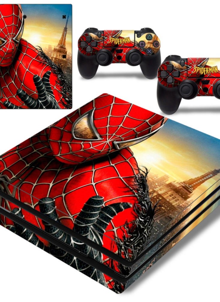 Ramadan Gift  PS4 Pro Game Console Full Body Spider Man Pattern Sticker