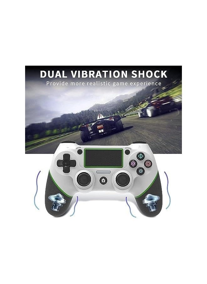 Wireless Controller Rechargeable Gamepad Bluetooth Joypad, Portable Gaming Joystick Dual Vibration Replacement Six-Axis Sensor Touch Pad Remote Controller