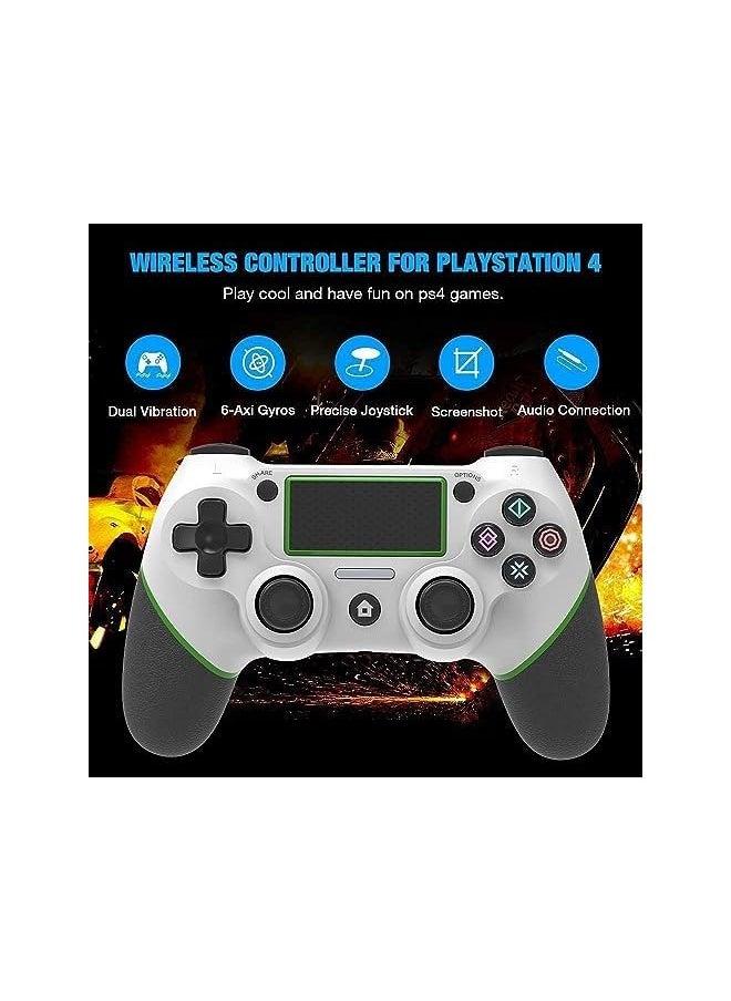 Wireless Controller Rechargeable Gamepad Bluetooth Joypad, Portable Gaming Joystick Dual Vibration Replacement Six-Axis Sensor Touch Pad Remote Controller