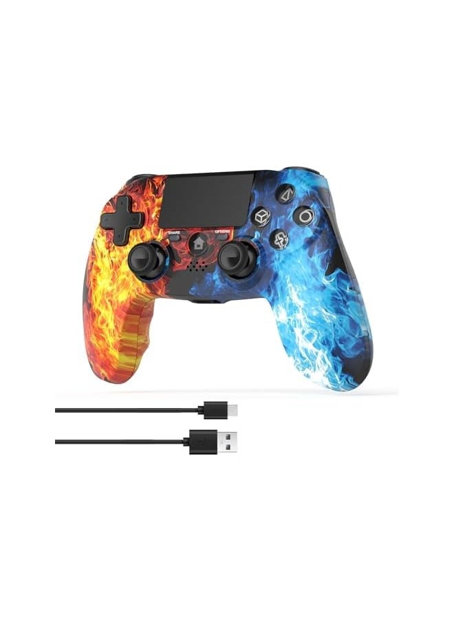 Wireless Controller, Wireless Remote Gamepad with/Dual Vibration/6-Axis Motion Sensor/Audio Function, Game Controller Widely Compatible with /PC/iOS(Red)