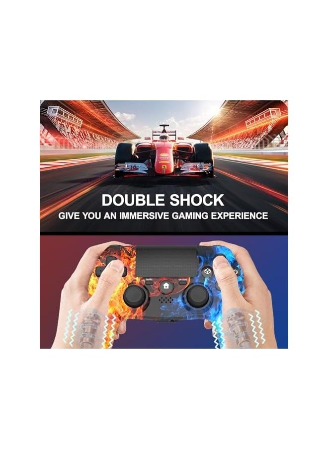 Wireless Controller, Wireless Remote Gamepad with/Dual Vibration/6-Axis Motion Sensor/Audio Function, Game Controller Widely Compatible with /PC/iOS(Red)