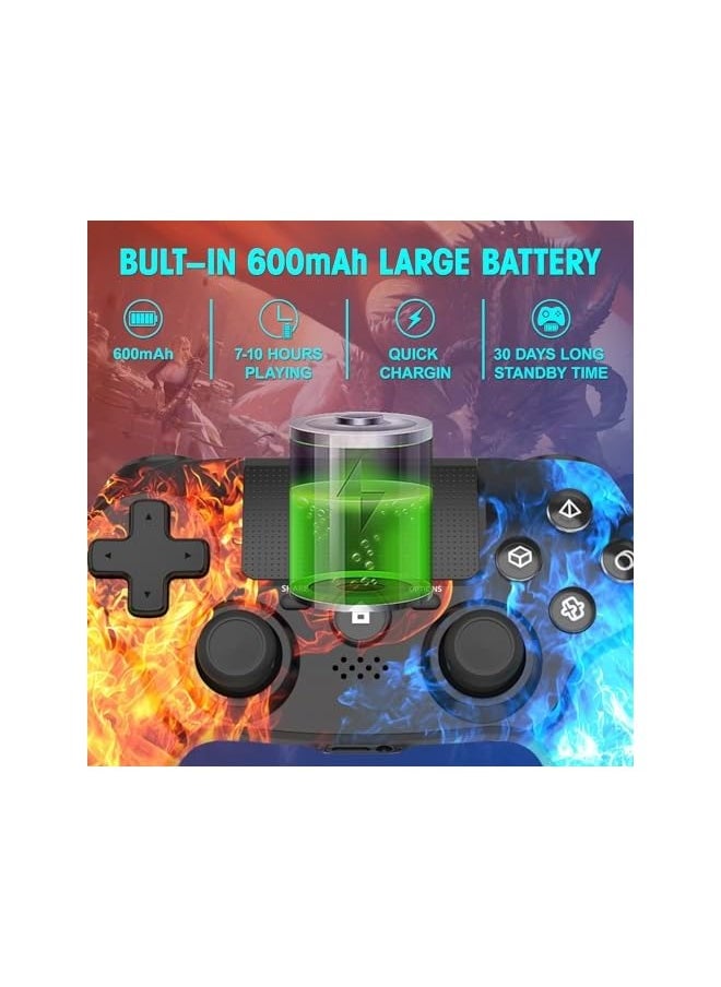 Wireless Controller, Wireless Remote Gamepad with/Dual Vibration/6-Axis Motion Sensor/Audio Function, Game Controller Widely Compatible with /PC/iOS(Red)