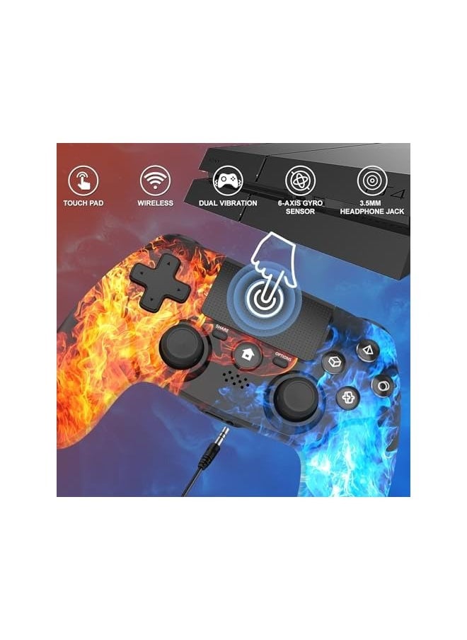 Wireless Controller, Wireless Remote Gamepad with/Dual Vibration/6-Axis Motion Sensor/Audio Function, Game Controller Widely Compatible with /PC/iOS(Red)