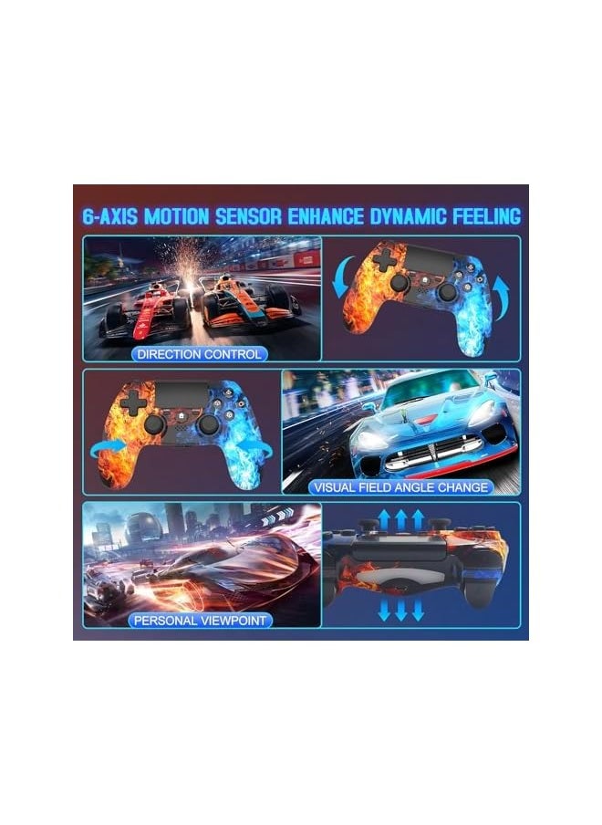 Wireless Controller, Wireless Remote Gamepad with/Dual Vibration/6-Axis Motion Sensor/Audio Function, Game Controller Widely Compatible with /PC/iOS(Red)