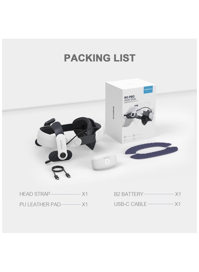 BOBOVR M3 PRO Head Strap With Battery For Meta Quest 3 Headband
