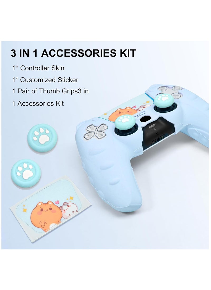 Anti-Slip Silicone Controller Skin for PlayStation 5 - Protective Gel Grip Cover Case for Wireless Controller with Non-Slip Studded Design