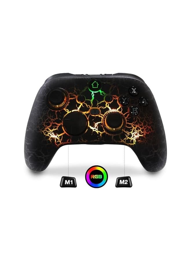 [Need to Upgrade]LED Wireless Controller Replacment for Xbox Controller,Custom Controller PC Gamepad with TURBO,Macro Function