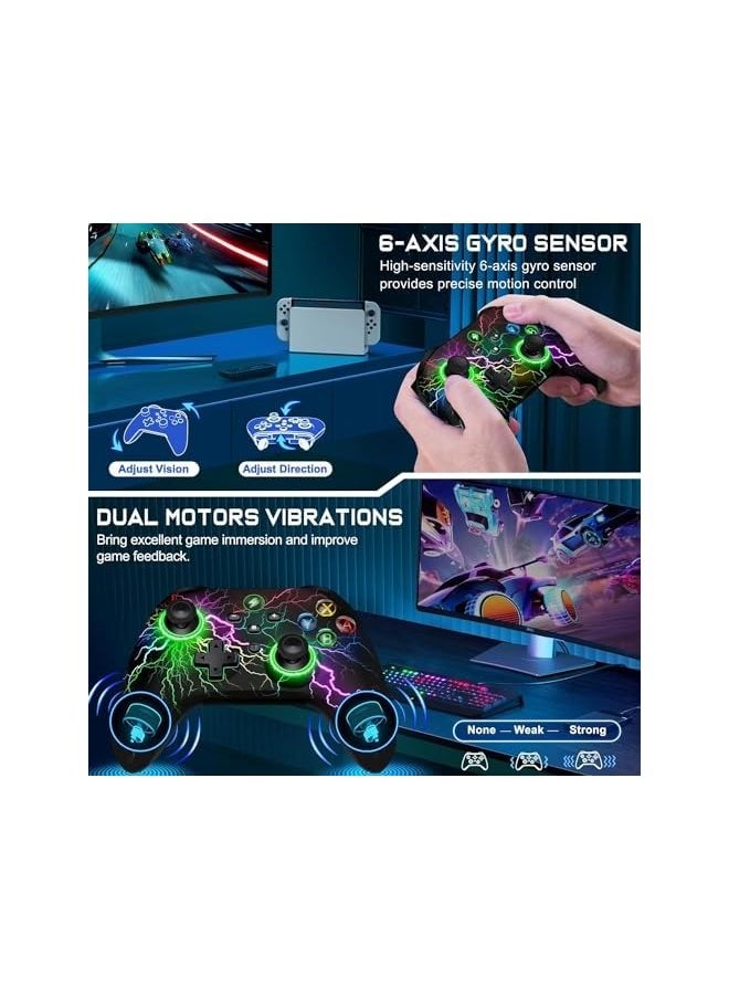 [Need to Upgrade]LED Wireless Controller Replacment for Xbox Controller,Custom Controller PC Gamepad with TURBO,Macro Function