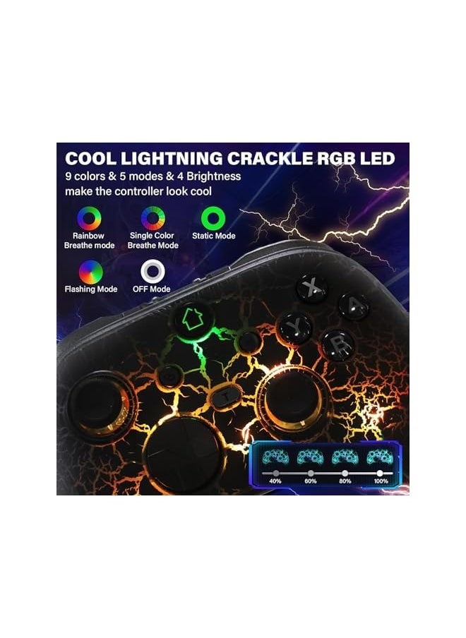 [Need to Upgrade]LED Wireless Controller Replacment for Xbox Controller,Custom Controller PC Gamepad with TURBO,Macro Function