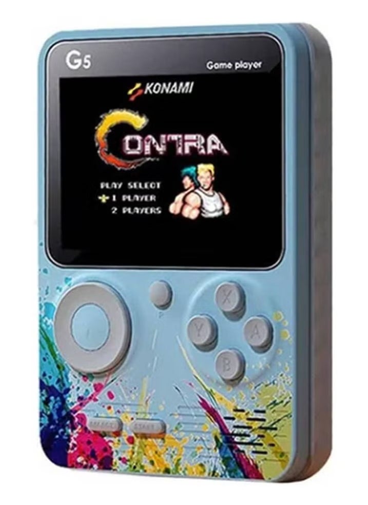 Mini Console Player G5 Gamebox with 500 Built-in Retro Games | 3.0-Inch Soft Color Screen | TV Output | Portable Nostalgic Gaming Console for Kids & Adults | 1000mAh Rechargeable Battery | Ideal Travel & Gift Option