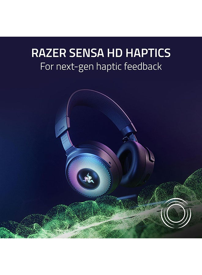 Kraken V4 Pro Wireless Gaming Headphones, OLED Control Hub, 40mm Driver, Razer TriForce Bio-Cellulose Type, Retractable Razer HyperClear Super Wideband Mic, Unidirectional Pick-Up, Black | RZ04-05160100-R3M1