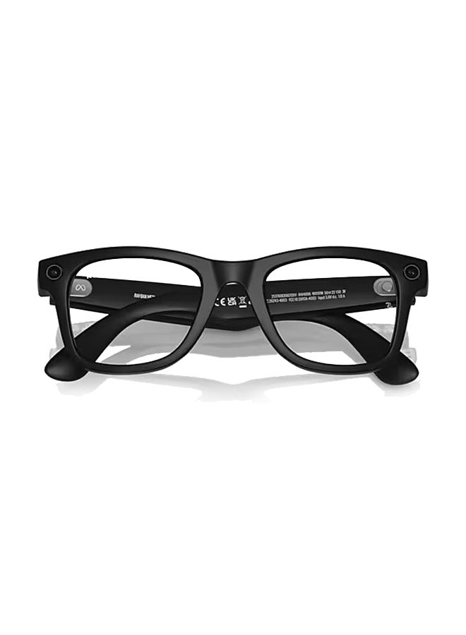 Ray-Ban - Wayfarer Smart Glasses With Meta Ai, Audio, Photo, Video Compatibility - Clear/Graphite Green Transitions Lenses - Matte Black