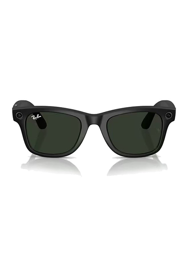 Ray-Ban - Wayfarer Smart Glasses With Meta Ai, Audio, Photo, Video Compatibility - Clear/Graphite Green Transitions Lenses - Matte Black