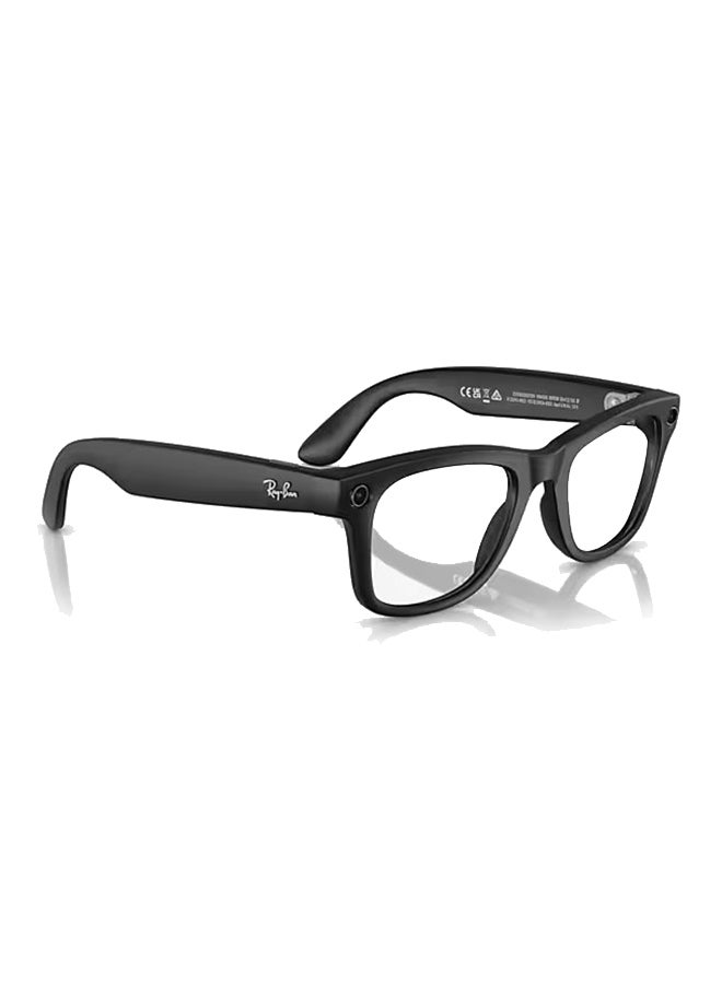 Ray-Ban - Wayfarer Smart Glasses With Meta Ai, Audio, Photo, Video Compatibility - Clear/Graphite Green Transitions Lenses - Matte Black