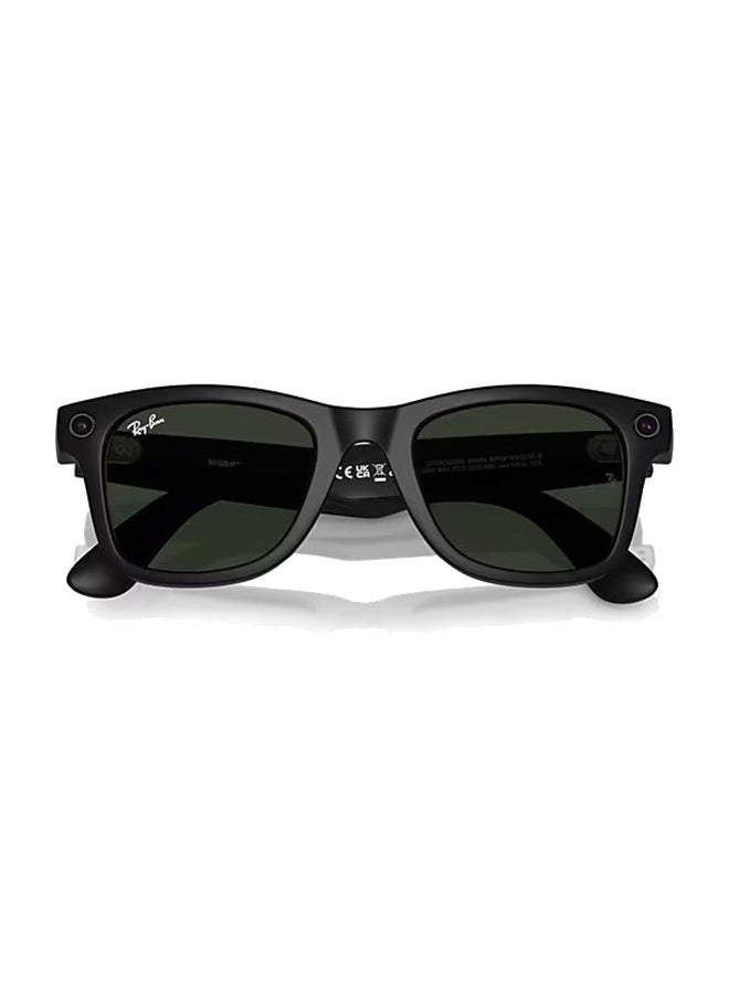 Ray-Ban - Wayfarer Smart Glasses With Meta Ai, Audio, Photo, Video Compatibility - Clear/Graphite Green Transitions Lenses - Matte Black