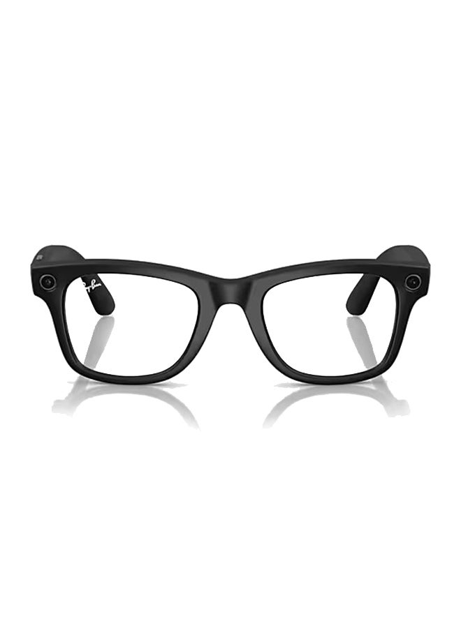 Ray-Ban - Wayfarer Smart Glasses With Meta Ai, Audio, Photo, Video Compatibility - Clear/Graphite Green Transitions Lenses - Matte Black
