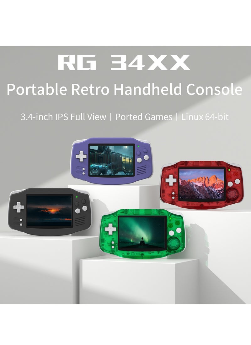 RG 34XX Handheld Game ConsoleH700 quad-core ARM  Android 13 3.4-inch IPS full-view angle 3500mAh 5G WIFI Bluetooth Retro Video Players（32G+64G）