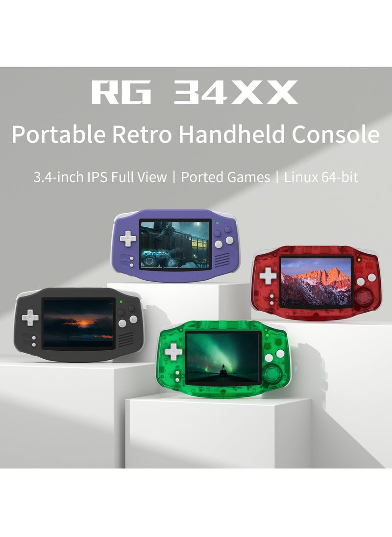 RG 34XX Handheld Game ConsoleH700 quad-core ARM  Android 13 3.4-inch IPS full-view angle 3500mAh 5G WIFI Bluetooth Retro Video Players（32G+128G）