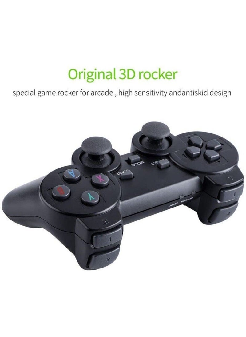 Retro Game Console with Dual Wireless Controllers Plug & Play Video Game Stick Built in 3500/10000+ Games 9 Classic Emulators TV 4K High Definition HDMI Output