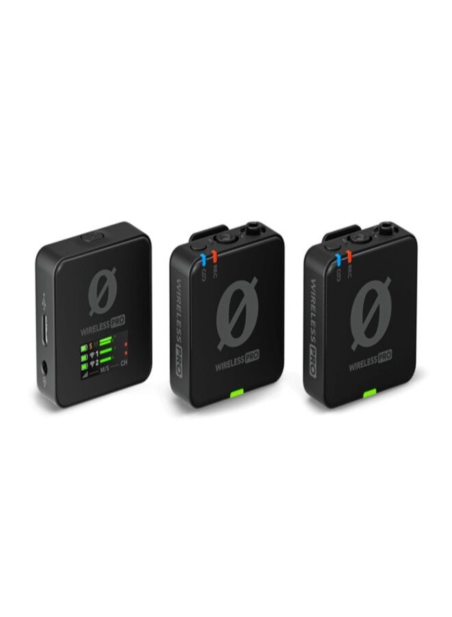 Wireless Pro Compact Wireless Microphone System Wipro Black