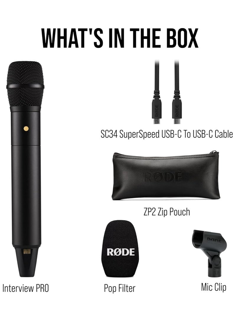 Interview PRO Wireless Handheld Condenser Microphone Interview Pro Black