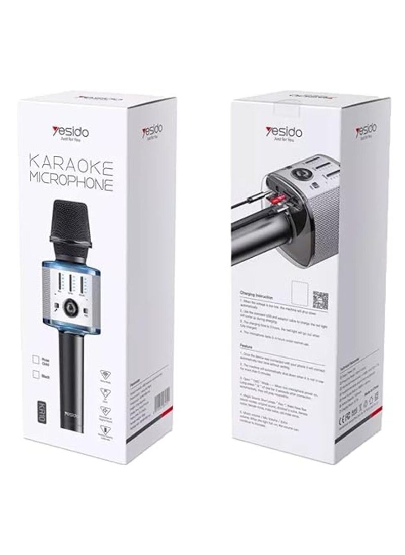 Yesido Karaoke Microphone Music Speaker, KR10