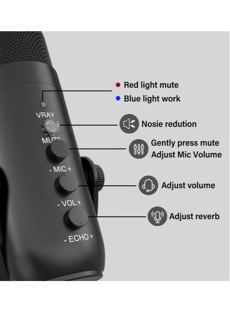 JMARY MC-PW8 USB Desktop Condenser Microphone