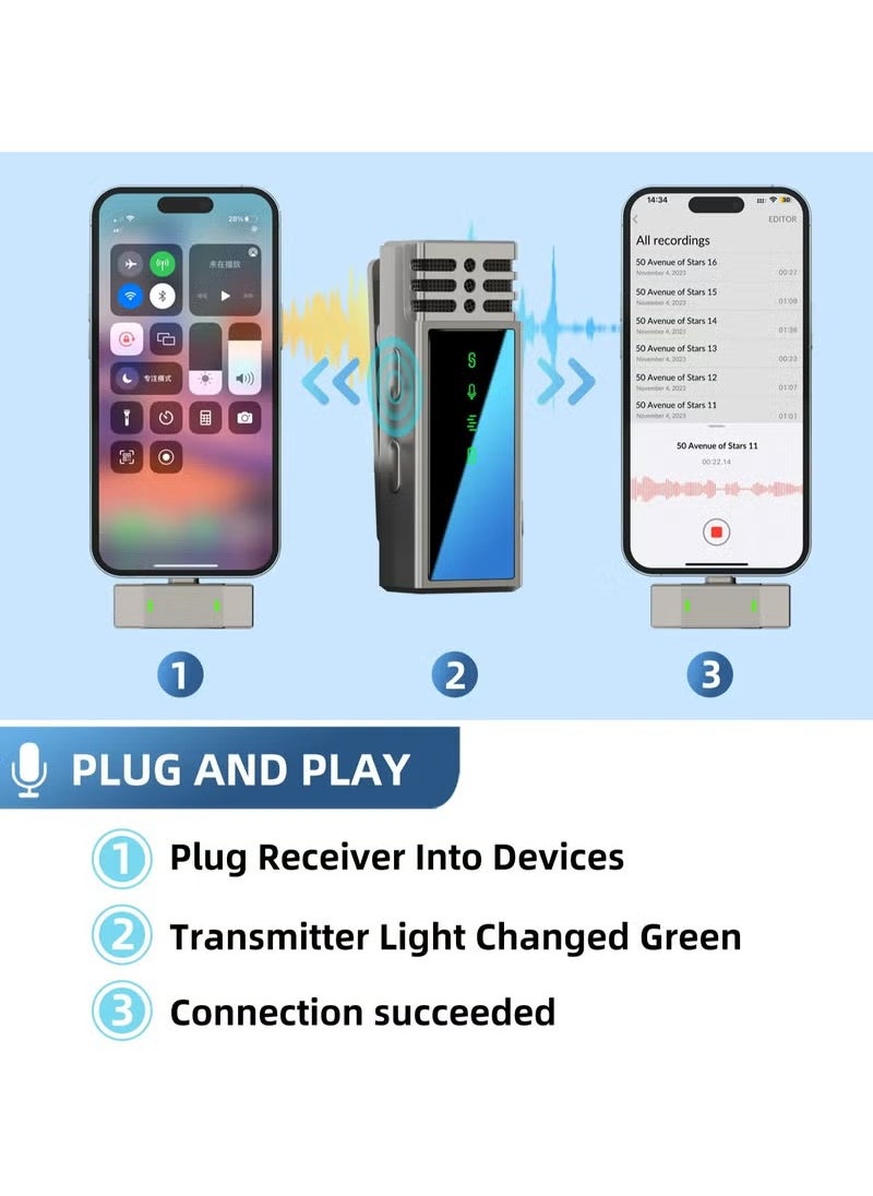 Jmary MW-15 USB-C / Type-C Port 2.4G Lavalier Wireless Microphone