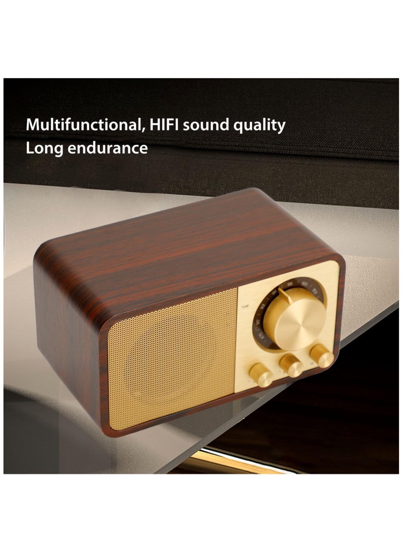 Retro Wooden Bluetooth Speaker, Elegant Vintage Design Radio, Clear Sound Quality Portable Speaker, Built in Speakers Wireless Portable Speaker, Old Classic Decorate for Cafes Restaurants Bedroom