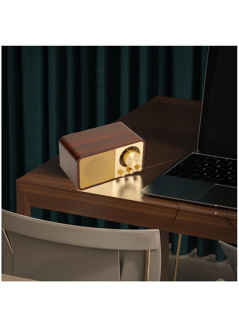 Retro Wooden Bluetooth Speaker, Elegant Vintage Design Radio, Clear Sound Quality Portable Speaker, Built in Speakers Wireless Portable Speaker, Old Classic Decorate for Cafes Restaurants Bedroom
